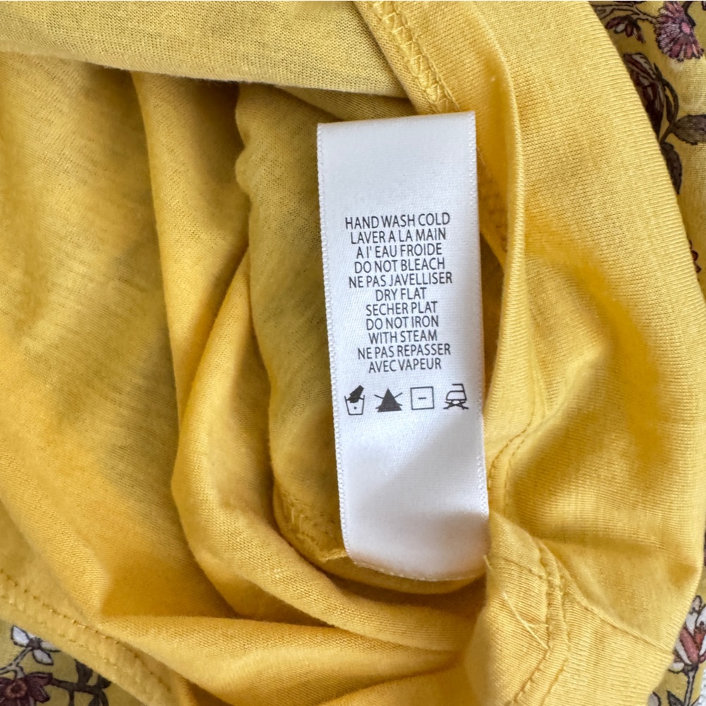 NEW Max Studio Floral Pleated Mini Skirt Gold Yellow XS Boho Cottagecore Retro - Picture 10 of 14